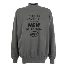 Este no es el nuevo suéter con el logotipo de Balenciaga «Dark Grey» 652981TKVE41069