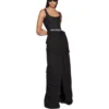 Falda-pantalón cargo tipo delantal «Negro» 748599TKP271000