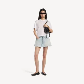 Falda-pantalón para mujer en azul claro