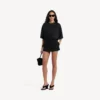 Faldapantalón mini entallado para mujer en negro Faldapantalón mini entallado para mujer en negro