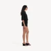 Faldapantalón mini entallado para mujer en negro Faldapantalón mini entallado para mujer en negro
