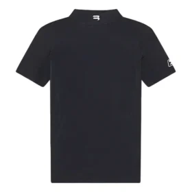 FW21 Camiseta de manga corta con estampado de letras del logotipo, corte ajustado, color negro 6617524B0B11077