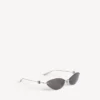 Gafas de sol Nano Cat para mujer en color plateado