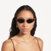 Gafas de sol Nano Cat para mujer en color plateado