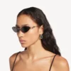 Gafas de sol Nano Cat para mujer en color plateado