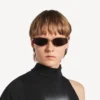 Gafas de sol Nano D-Frame para mujer en color plateado
