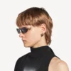Gafas de sol Nano D-Frame para mujer en color plateado