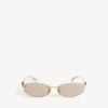 Gafas de sol Nano D-Frame para mujer en dorado claro