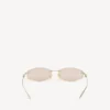 Gafas de sol Nano D-Frame para mujer en dorado claro