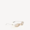 Gafas de sol Nano D-Frame para mujer en dorado claro