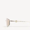 Gafas de sol Nano D-Frame para mujer en dorado claro