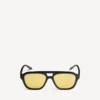 Gafas de sol Pilot para uso diario para hombre en negro/amarillo