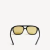 Gafas de sol Pilot para uso diario para hombre en negro/amarillo