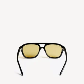 Gafas de sol Pilot para uso diario para hombre en negro/amarillo