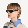 Gafas de sol rectangulares Cosmo para mujer en negro
