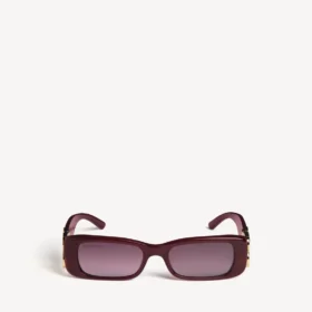 Gafas de sol rectangulares Dynasty para mujer en color burdeos oscuro