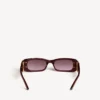 Gafas de sol rectangulares Dynasty para mujer en color burdeos oscuro