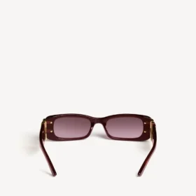 Gafas de sol rectangulares Dynasty para mujer en color burdeos oscuro