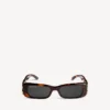 Gafas de sol rectangulares Dynasty para mujer en color havana medio