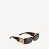 Gafas de sol rectangulares Dynasty para mujer en color havana medio