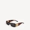 Gafas de sol rectangulares Dynasty para mujer en color havana medio