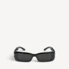Gafas de sol rectangulares Dynasty para mujer en negro
