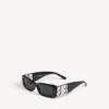 Gafas de sol rectangulares Dynasty para mujer en negro