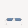 Gafas de sol rectangulares para mujer «Gossip M» en rutenio oscuro/azul