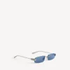 Gafas de sol rectangulares para mujer «Gossip M» en rutenio oscuro/azul