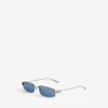 Gafas de sol rectangulares para mujer «Gossip M» en rutenio oscuro/azul