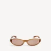 Gafas de sol redondas Neo en color habana con rayas rubias