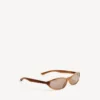 Gafas de sol redondas Neo en color habana con rayas rubias