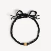 Gargantilla tipo choker «nano ribbon bb» para mujer en negro/oro brillante