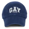 Gorra de béisbol de sarga de algodón con bordado Pride «Azul» 670810410B24000