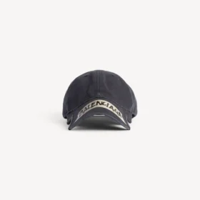 Gorra de cinta adhesiva para hombre en negro descolorido