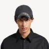 Gorra de cinta adhesiva para hombre en negro descolorido