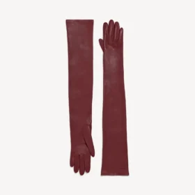 Guantes largos para mujer en color burdeos Guantes largos para mujer en color burdeos