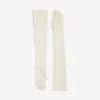 Guantes largos para mujer en color porcelana