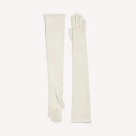 Guantes largos para mujer en color porcelana