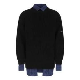 Jersey de capas con detalles de camisa «Negro» 675268T32151000 Jersey de capas con detalles de camisa «Negro» 675268T32151000