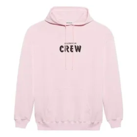 Jersey de cuello redondo con estampado de letras, rosa 578135TIV751900