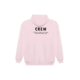 Jersey de cuello redondo con estampado de letras, rosa 578135TIV751900