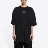 Jersey holgado de manga corta, temporada otoño-invierno 2021, negro 651795TJV900107