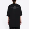 Jersey holgado de manga corta, temporada otoño-invierno 2021, negro 651795TJV900107