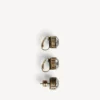 Juego de aretes de gala para mujer en oro oscuro/cristal Juego de aretes de gala para mujer en oro oscuro/cristal