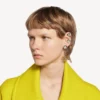 Juego de aretes de gala para mujer en oro oscuro/cristal Juego de aretes de gala para mujer en oro oscuro/cristal