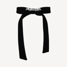 Lazo para el pelo Holli para mujer en negro/plata brillante