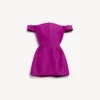 Mini vestido de mujer con hombros al aire en color morado