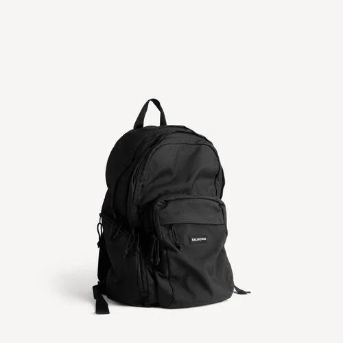 Mochila Explorer de múltiples bolsillos para hombre en negro Mochila Explorer de múltiples bolsillos para hombre en negro