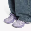 Mules a cuadros para mujer talla 3XL en color lila Mules a cuadros para mujer talla 3XL en color lila